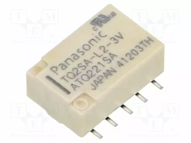 RELE - DPDT - UKELAN: 3VDC - IKOSKETINTEN MAX: 2A - Pienoisreleet - TQ2SA-L2-3V - 1