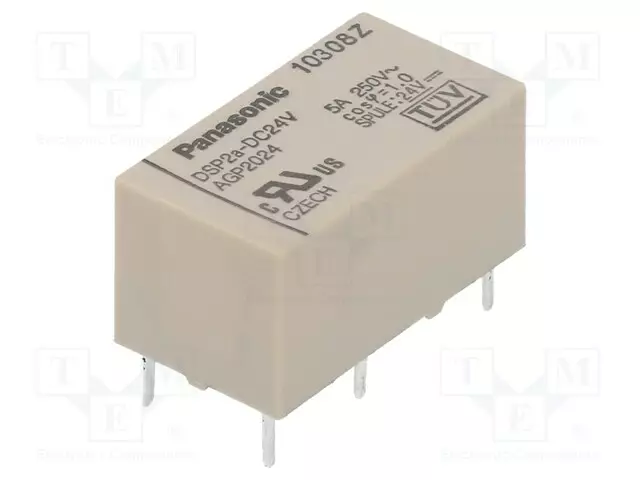 RELE - DPST - UKELAN: 24VDC - IKOSKETINTEN MAX: 5A - Pienoisreleet - DSP2A-DC24V - 1