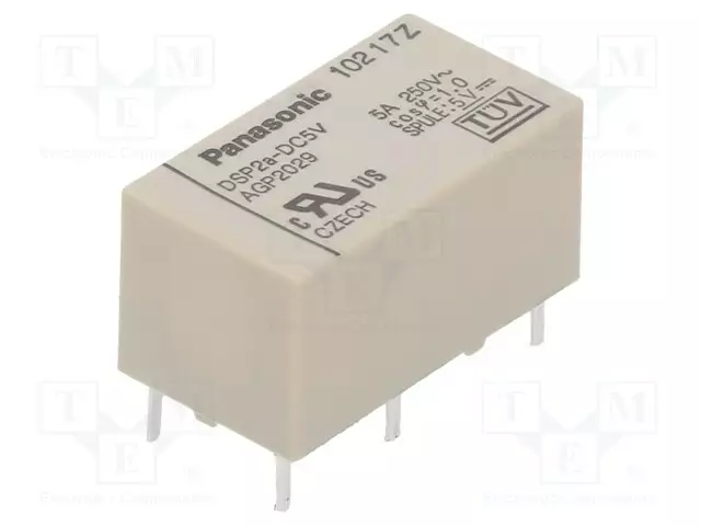 RELE - DPST - UKELAN: 5VDC - IKOSKETINTEN MAX: 5A - Pienoisreleet - DSP2A-DC5V - 1