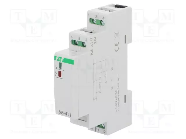 RELE: ASENNUS-BISTABIILI,PULSSI-INRUSH - NO - DIN-KISKOLLE - 16A - Asennusreleet - BIS-411I-24V - 1