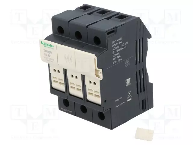 VAROKEPESÄ - 8,5X31,5MM - DIN-KISKOLLE - 25A - NAVAT: 3 - Sulakepitimet - DF83V - 1