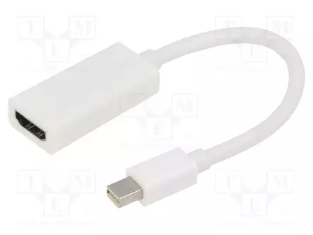HDMI ADAPTERI -PISTORASIA,MINI DISPLAYPORT-PISTOKE - 0,15M - HDMI, DVI, DisplayPort johdot - A-MDPM-HDMIF-02-W - 1