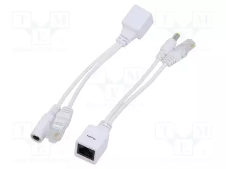 POE PASSIIVISTEN KAAPELEIDEN SETTI - VALKOINEN - LANKA: CU - 24AWG - Tietokonetarvikkeet - muut - AD-POE-0015-W - 2