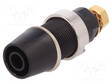 LABORATORY CONNECTOR: 4MM BANANA - SOCKET - 1KV - 32A - MUSTA - SCREW - Banaanijatkoliittimet - SAB6922AU-SW - 1
