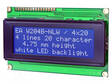 LCD NÄYTTÖ - AAKKOSNUMEERINEN - STN NEGATIVE - 20X4 - SININEN - LED - Aakkosnumeeriset LCD-näytöt - EAW204B-NLW - 1