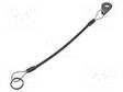 RETAINING CABLE - WITH MOUNTING TAB AND KEY RING - PLATING: PVC - Sokat ja turvatapit - GN111.2-150-14B-SW - 1