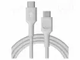 KAAPELI - USB 2.0 - USB C PISTOKE,MOLEMMIN PUOLIN - 2M - VALKOINEN - USB kaapelit ja adapterit - GC-KABGC100PF200SW - 1