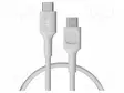 KAAPELI - USB 2.0 - USB C PISTOKE,MOLEMMIN PUOLIN - 0,3M - VALKOINEN - USB kaapelit ja adapterit - GC-KABGC100PF30SW - 1