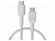 KAAPELI - USB 2.0 - USB C PISTOKE,MOLEMMIN PUOLIN - 0,3M - VALKOINEN - USB kaapelit ja adapterit - GC-KABGC100PS30SW - 1