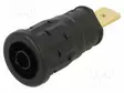 LABORATORY CONNECTOR: 4MM BANANA - SOCKET - 1KV - 32A - MUSTA - 33MM - Banaanijatkoliittimet - SEP2620F6.3SW - 1