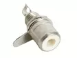 RCA PLUG FEMALE WHITE, NICKEL, CHASSIS MOUNT - Plugit ja jakit - CA055W - 1