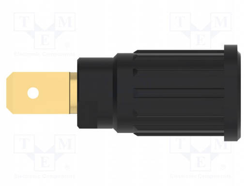 LABORATORY CONNECTOR: 4MM BANANA - SOCKET - 1KV - 32A - MUSTA - 34.8MM - Banaanijatkoliittimet - SEPB6453AU-SW - 1
