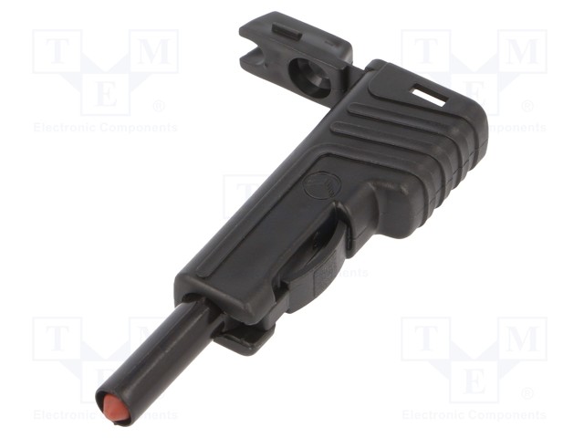 LABORATORY CONNECTOR: 4MM BANANA - PLUG - 30A - 60VDC - MUSTA - 2.5MM2 - Banaaniliittimet 4mm - SLS200-SW - 1