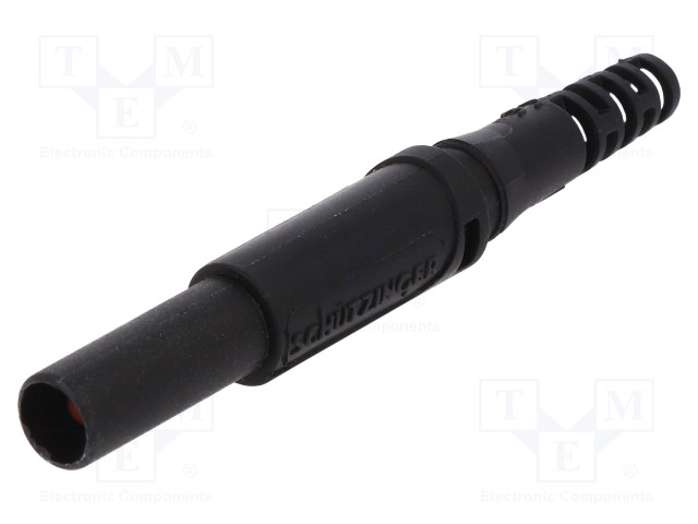 LABORATORY CONNECTOR: 4MM BANANA - PLUG - 32A - 1KVDC - MUSTA - 2.5MM2 - Banaaniliittimet 4mm - SFK30SNIOK-SW - 1