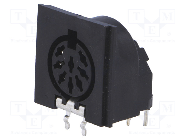 LIITIN: DIN - N LIITINAARAS - PIN: 8 - JÄRJESTELY: 262° - PCB - THT - DIN liittimet - MAB8SHSW - 1