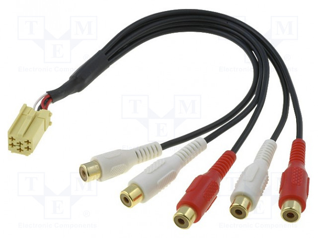 ISO MINI LIITIN,RCA PISTORASIA X5 - PIN: 6 - ISO liittimet ja pistorasiat - ZRS-ISO-3-W - 1