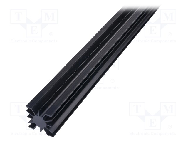 JÄÄHDYTYSLEVY - PYÖREÄ - MUSTA - L: 1000MM - W: 51,5MM - Jäähdytyslevyt - KL-1131000SW - 1