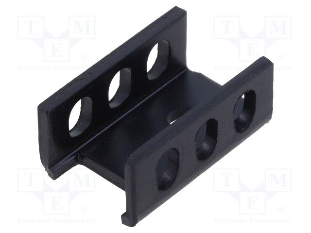 JÄÄHDYTYSLEVY - U - TO220 - MUSTA - L: 25MM - W: 16MM - H: 11MM - Jäähdytyslevyt - KL-11225ASW - 1