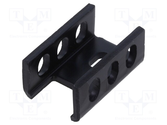 JÄÄHDYTYSLEVY - U - TO220 - MUSTA - L: 25MM - W: 16MM - H: 11MM - Jäähdytyslevyt - KL-11225CSW - 1
