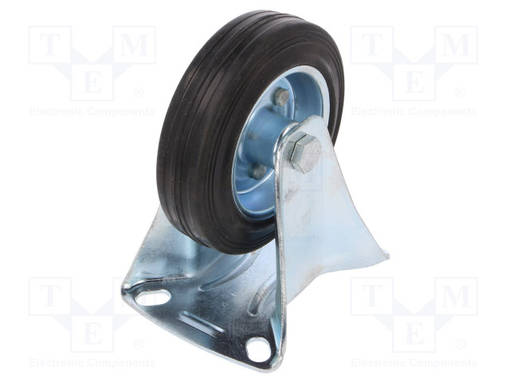 KULJETUSPYÖRÄ - Ø: 100MM - W: 25MM - H: 128MM - JÄYKKÄ - 70KG - KUMI - TERÄS - Kuljetuspyörät - CTPW-SG-100W - 1