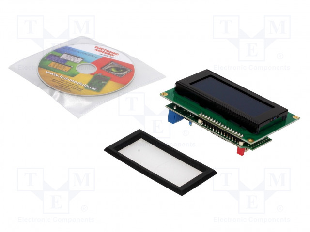 LCD NÄYTTÖ - AAKKOSNUMEERINEN - STN NEGATIVE - 16X4 - SININEN - LED - Älykkäät näytöt - EASER164-NLW - 1