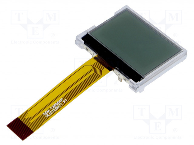 LCD NÄYTTÖ - GRAAFINEN - 128X64 - FSTN POSITIVE - 37X30,3X7,1MM - 1,3" - Graafiset LCD-näytöt - DEM128064PFGH-PW - 1
