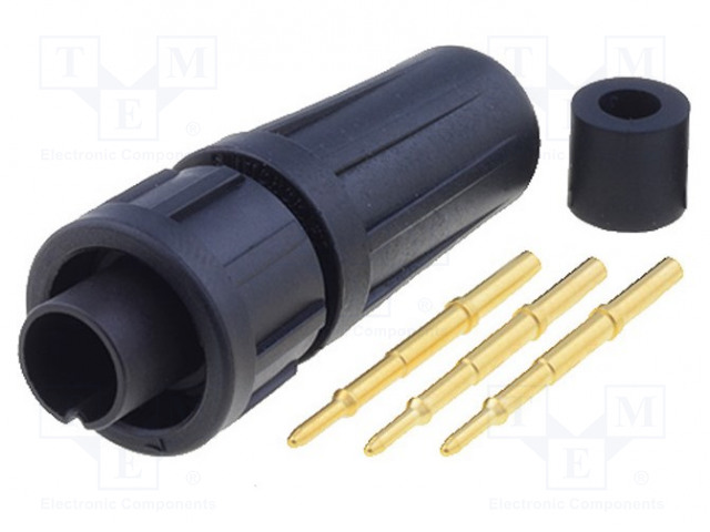 UROSLIITIN - 6,5A - 125V - PIN: 3 - EN2 - JUOTETTAVA - SWITCHCRAFT liittimet - EN2C3M20G1W - 1