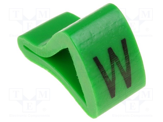 MERKIT - MERKINTÄ: W - 3÷6,5MM - H: 9MM - A: 7MM - -30÷100°C - L: 5MM - 250KPL - Kaapeleiden merkintä - MZ-2W - 1