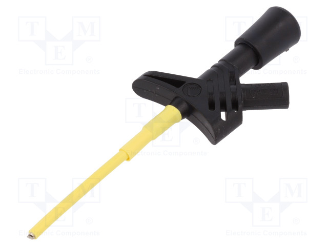 MITTAUSKOUKKU - PIHTIMÄINEN - 3A - MUSTA - LEVITYSALUE: MAX.3MM - 2MM - Testauskoukut - KLEPS1600SW - 1