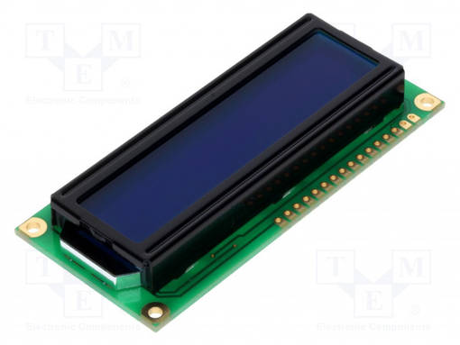 LCD NÄYTTÖ - AAKKOSNUMEERINEN - STN NEGATIVE - 16X2 - SININEN - LED - Aakkosnumeeriset LCD-näytöt - EAW162B-N3LW - 1