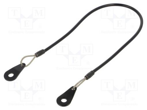 RETAINING CABLE - WITH 2 MOUNTING TABS - PLATING: PVC - 150MM - Sokat ja turvatapit - GN111.2-150C-SW - 1