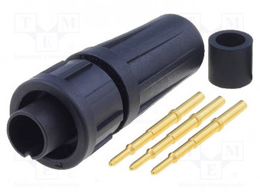 UROSLIITIN - 6,5A - 125V - PIN: 3 - EN2 - JUOTETTAVA - SWITCHCRAFT liittimet - EN2C3M20G2W - 1