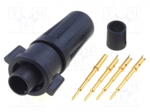 UROSLIITIN - 5A - 125V - PIN: 4 - EN2 - JUOTETTAVA - SWITCHCRAFT liittimet - EN2C4M22G3W - 1