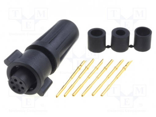 NAARASLIITIN - 3A - 125V - PIN: 6 - EN2 - JUOTETTAVA - SWITCHCRAFT liittimet - EN2C6F26DCW - 1