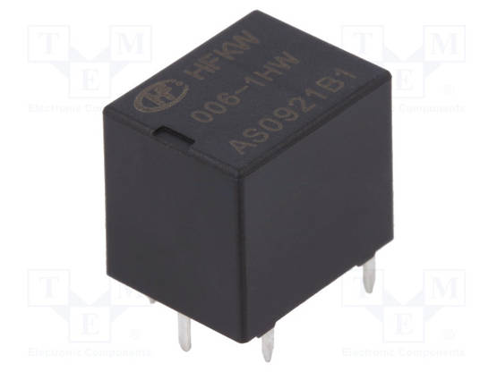 RELE - SPST-NO - UKELAN: 6VDC - 35A - 60OHM - 600MW - Autoreleet - HFKW006-1HW - 1
