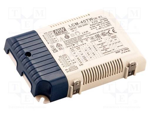 VIRTALÄHDE: IMPULSSI - LED - DALI - 40W - 20÷50VDC - 500÷1050MA - IP20 - LED teholähteet - LCM-40TW - 1