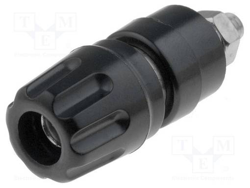 LABORATORY CONNECTOR: 4MM BANANA - SOCKET - 30VAC - 60VDC - 35A - MUSTA - Banaanijatkoliittimet - PKI10ASW - 1