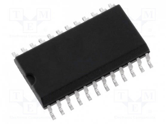IC: D/A-MUUNNIN - 8BIT - 143KSPS - CH: 4 - SO24-W - 11,4÷16,5VDC - D/A muuntimet - mikropiirit - TLC7225CDW - 1