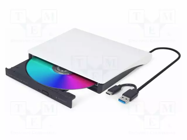 ULKOINEN DVD-ASEMA - VALKOINEN,MUSTA - USB 3.1 GEN 1 - Tietokoneen oheislaitteet - DVD-USB-031-BW - 1