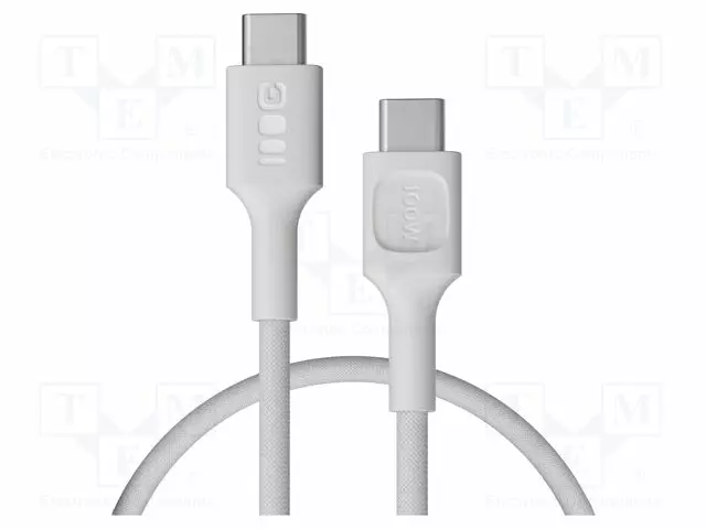 KAAPELI - USB 2.0 - USB C PISTOKE,MOLEMMIN PUOLIN - 0,3M - VALKOINEN - USB kaapelit ja adapterit - GC-KABGC100PS30SW - 1