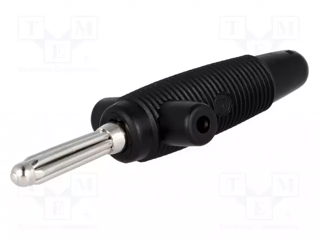 LABORATORIOBANAANILIITIN 4MM - PISTOKE - 30A - 60VDC - MUSTA - 3MOHM - Banaaniliittimet 4mm - BUELA300KSW - 1