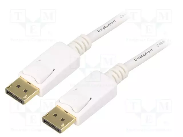 KAAPELI - DISPLAYPORT-PISTOKE,MOLEMMIN PUOLIN - DISPLAYPORT 1.2 - HDMI, DVI, DisplayPort johdot - CC-DP2-6-W - 1