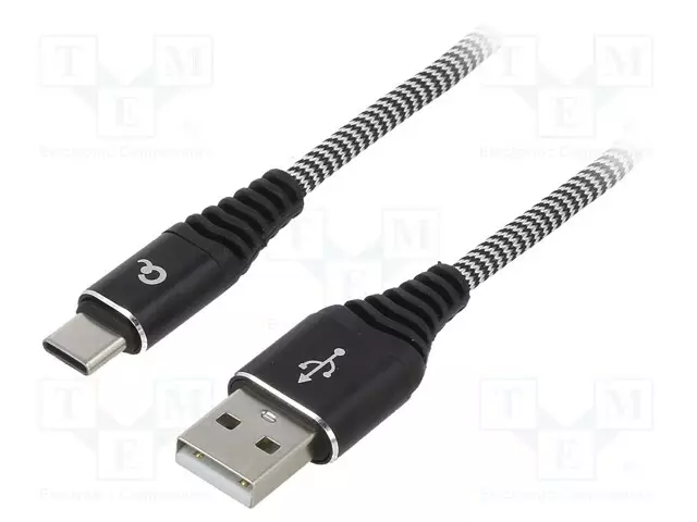 KAAPELI - CABLEXPERT - USB 2.0 - USB A PISTOKE,USB C PISTOKE - 2M - USB kaapelit ja adapterit - CC-USB2B-AMCM-2BW - 1
