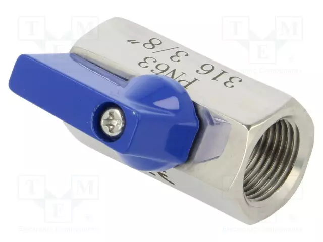 KUULAVENTTIILI - HAPONKESTÄVÄ TERÄS AISI 316 - PTFE - MAX.63BAR - Teollisuuskalusteet - FMZK1-38WW - 1