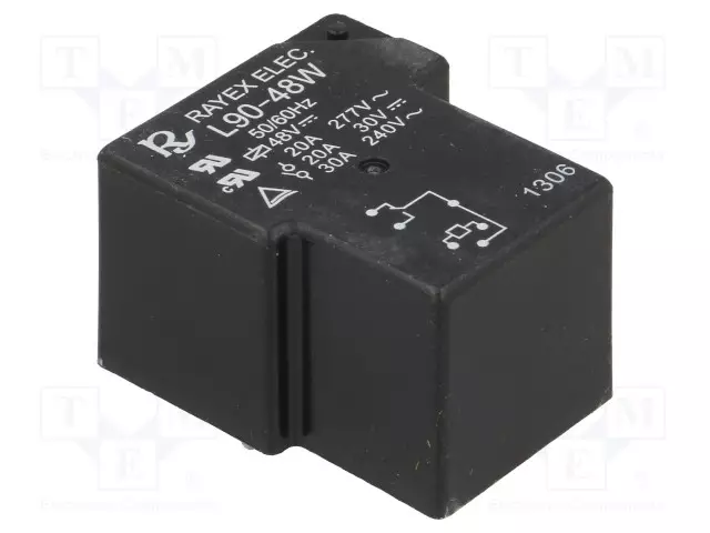 RELE - SPDT - UKELAN: 48VDC - 30A - MAX.240VAC - L90 - Tehoreleet - L90-48W - 1