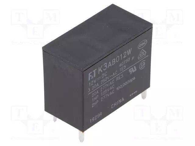RELE - SPST-NO - UKELAN: 12VDC - 25A - MAX.250VAC - Tehoreleet - FTR-K3AB012W - 1