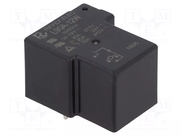 RELE - SPST-NO - UKELAN: 12VDC - 30A - MAX.240VAC - Tehoreleet - L90A-12W - 1
