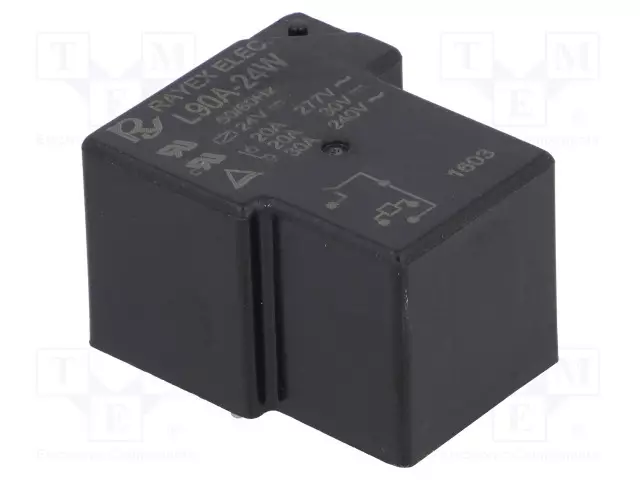 RELE - SPST-NO - UKELAN: 24VDC - 30A - MAX.240VAC - Tehoreleet - L90A-24W - 1