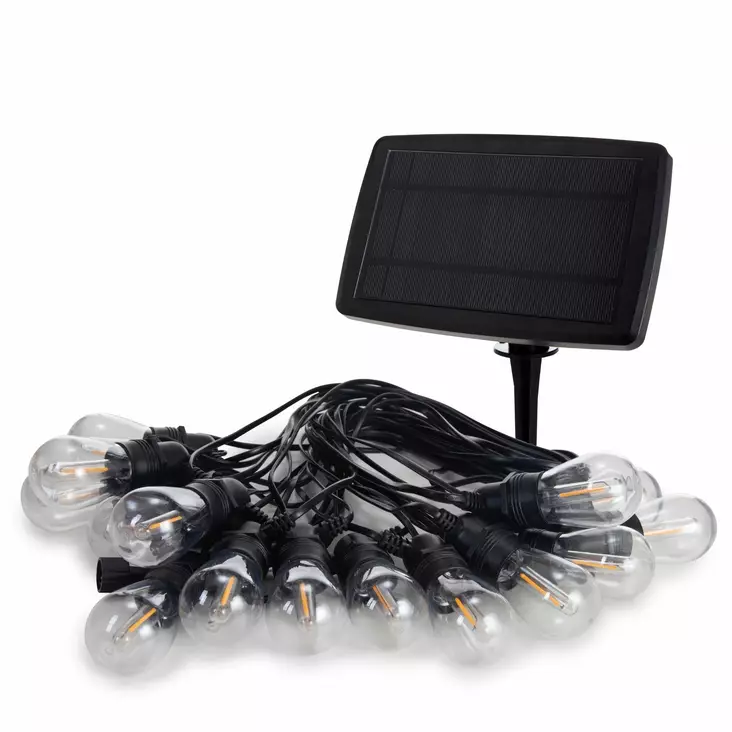 SOLAR LED - 15 m - 15 warm white lamps - black wire - Jouluvalot ja sisustusvalot - V-SOLAR-15-WW - 1