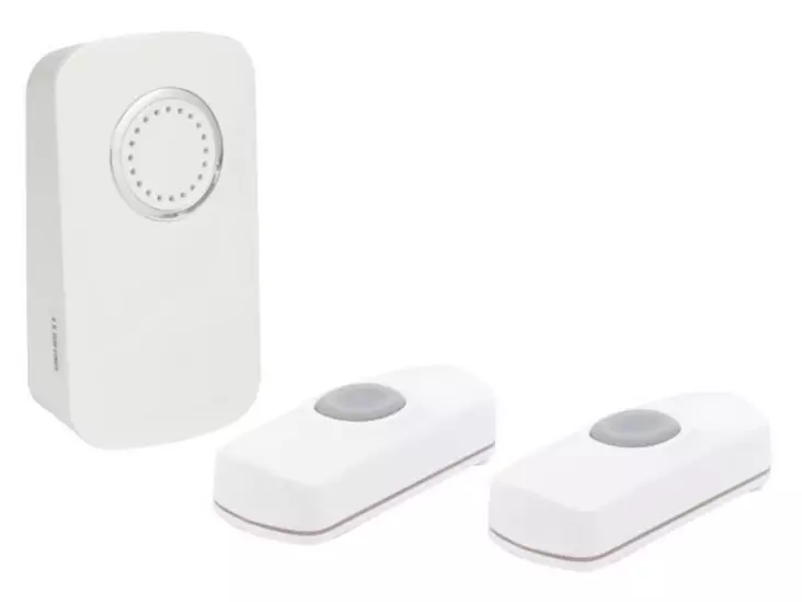 WIRELESS BATTERY OPERATED DOOR BELL KIT WITH 2 PUSH BUTTONS - Ovipuhelimet ja ovikellot - EDMTW - 1